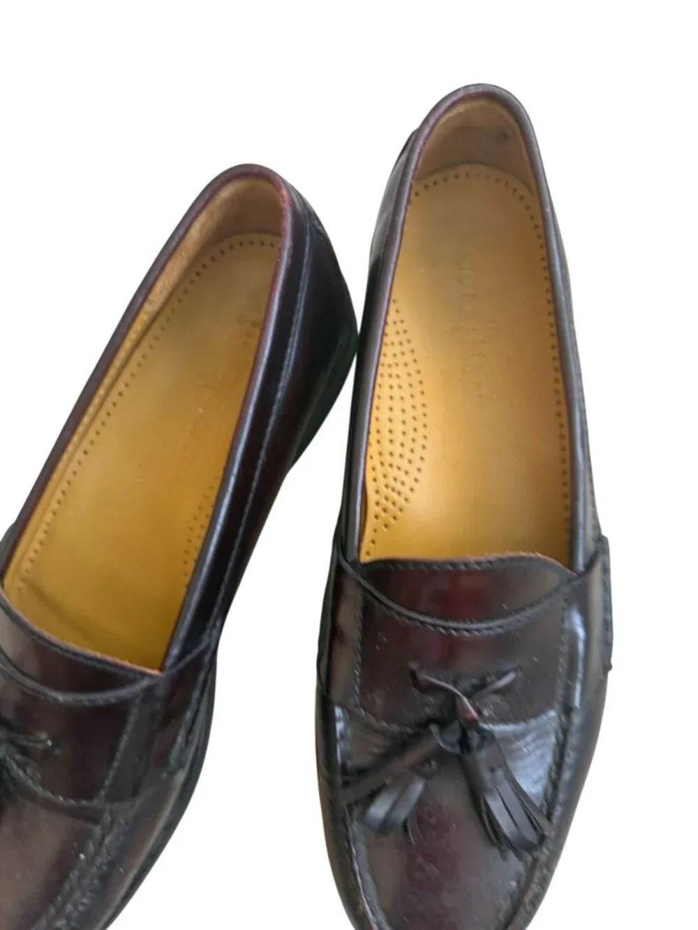 COLE HAAN Men’s Leather Tassle Loafers Shoes Size 8